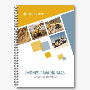 Statybos Įmonės notepad šablonas