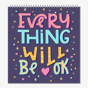 Pozityvaus stalo kalendoriaus šablonas