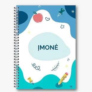 Mokyklos užrašų knygelės šablonas 