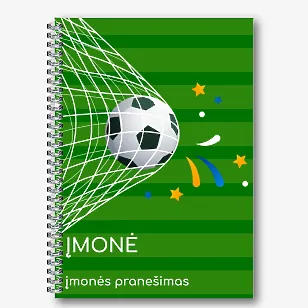 Bloknoto šablonas futbolininkui