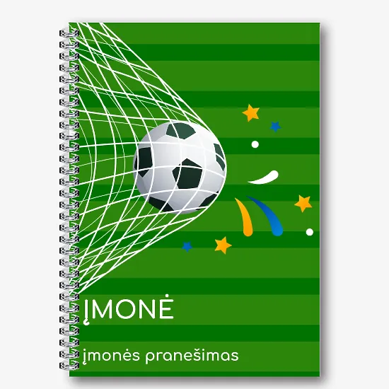 Bloknoto šablonas futbolininkui