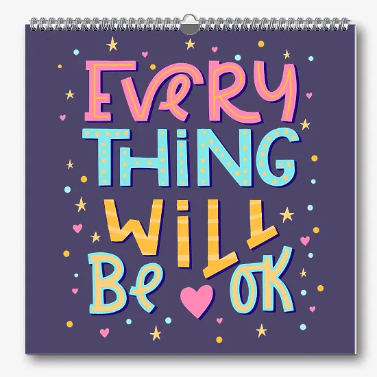 Pozityvaus sieninio kalendoriaus šablonas