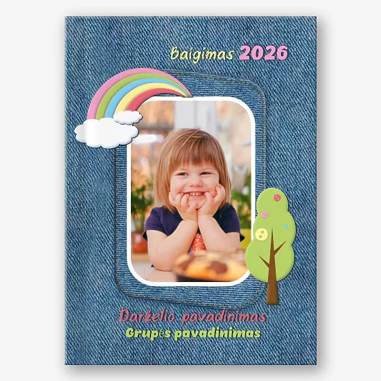 Vaikų darželio absolventų fotoknygos šablonas
