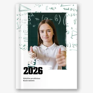 Fotoknygos išleistuvių šablonas matematikos klasei