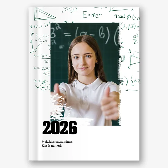 Fotoknygos išleistuvių šablonas matematikos klasei