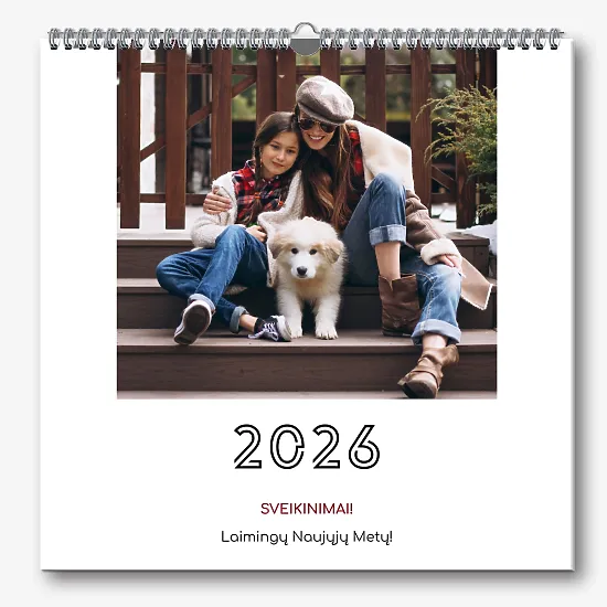 Mielas sieninis kalendorius šablonas