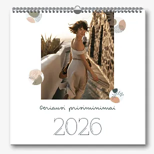 Kalendoriaus Šablonas "geriausi prisiminimai"