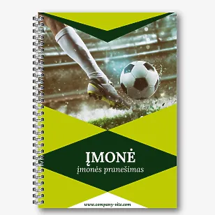 Bloknoto šablonas futbolininkui