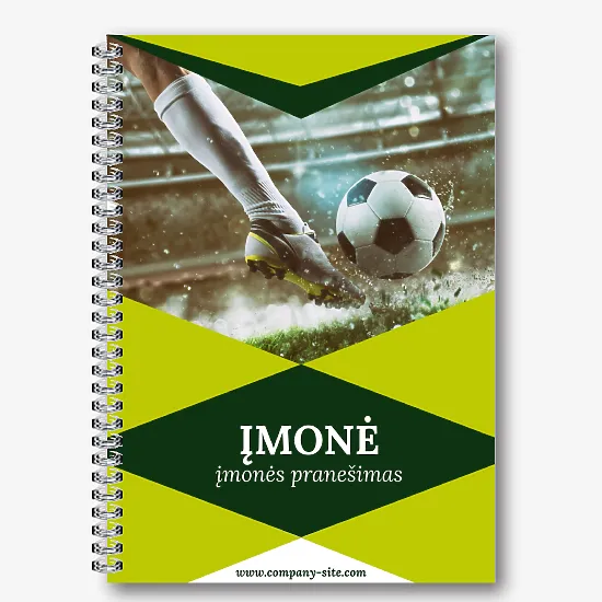 Bloknoto šablonas futbolininkui