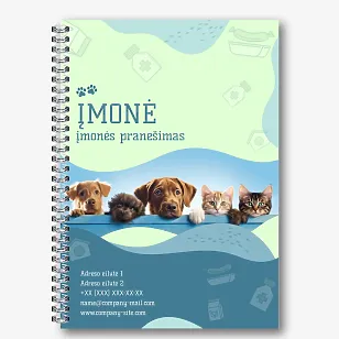 Veterinarijos gydytojo bloknoto šablonas