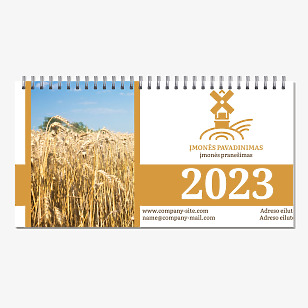 Žemės ūkio bendrovės verslo kalendoriaus šablonas