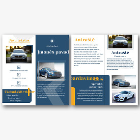 Automobilių pardavimo brošiūros šablonas