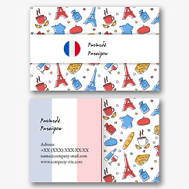 Prancūzų kalbos mokytojo vizitinės kortelės Šablonas