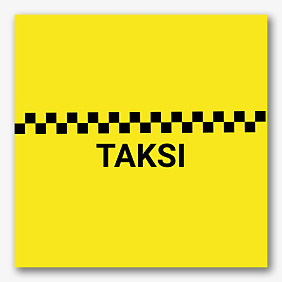 Taksi paslaugos lipduko šablonas