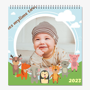 Vaikų kalendoriaus namų šablonas
