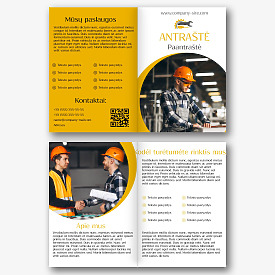 Statybos įmonės brošiūros šablonas