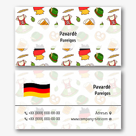 Vokiečių kalbos mokytojo vizitinės kortelės Šablonas