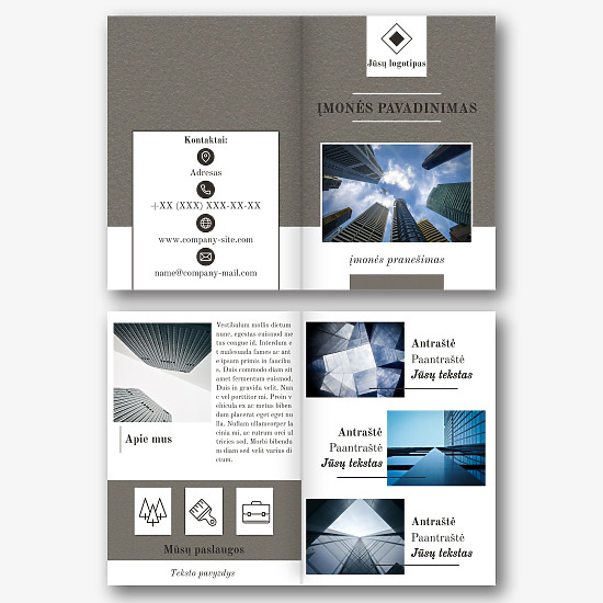 Architektūros biuro brošiūros šablonas