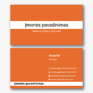 Paprastos minimalistinės vizitinės kortelės Šablonas