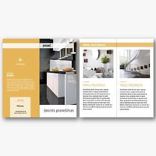 Dizaino įmonės brošiūros šablonas