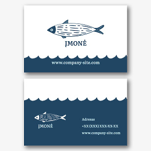 Žuvies parduotuvės vizitinės kortelės Šablonas 