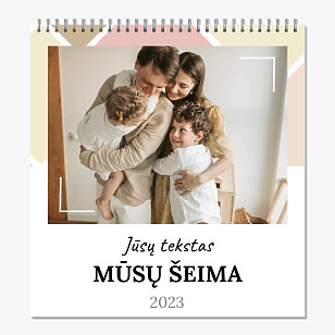 Šeimos kalendoriaus šablonas-namas