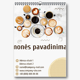 Kavinės Reklamos Kalendoriaus Šablonas