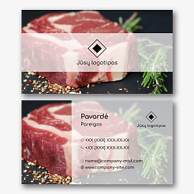Mėsos tiekėjo vizitinės kortelės Šablonas