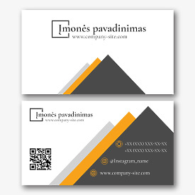 Abstraktus vizitinės kortelės Šablonas su trikampiais