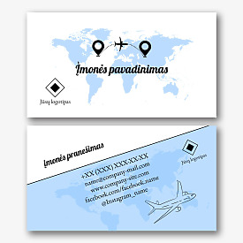 Oro linijų vizitinės kortelės Šablonas