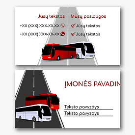 Keleivinio transporto vizitinės kortelės Šablonas