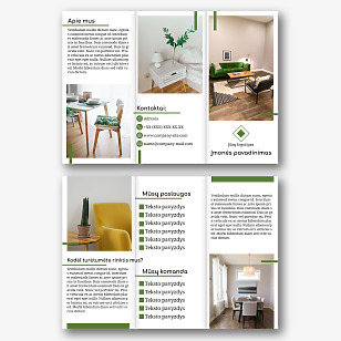 Dizaino ir dekoro studijos brošiūros Šablonas