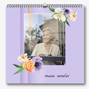 Kalendoriaus šablonas močiutei