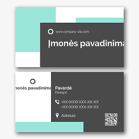 Griežtas asimetrinio dizaino vizitinės kortelės Šablonas