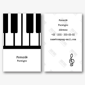 Pianisto vizitinės kortelės Šablonas
