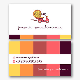 Picos pristatymo vizitinės kortelės Šablonas