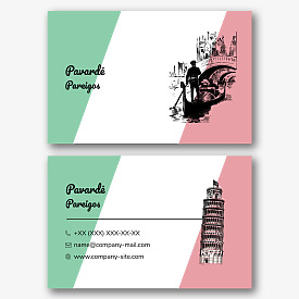 Italų vertėjo vizitinės kortelės Šablonas