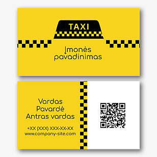 Taksi vizitinės kortelės Šablonas