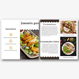 Restorano įvaizdžio brošiūros šablonas
