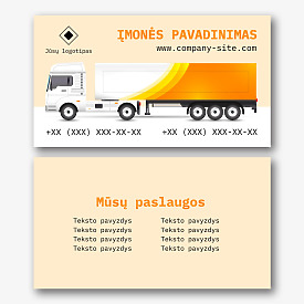Transporto įmonės vizitinės kortelės Šablonas