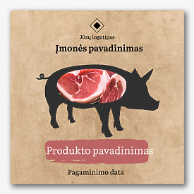 Mėsos konservų etiketės šablonas