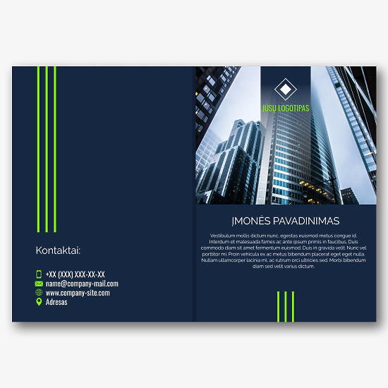 Verslo įmonės brošiūros šablonas