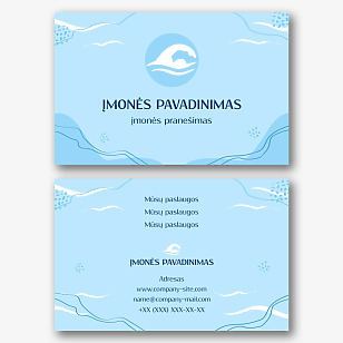 Plaukimo trenerio vizitinės kortelės Šablonas  