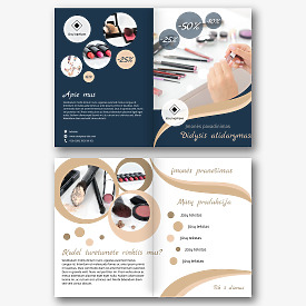 Kosmetikos parduotuvės brošiūros šablonas